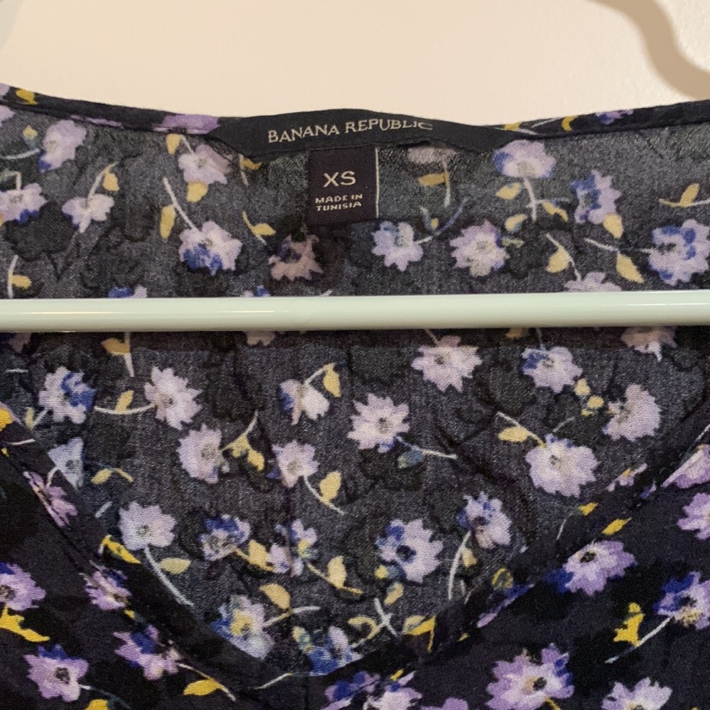 Banana Republic floral blouse.